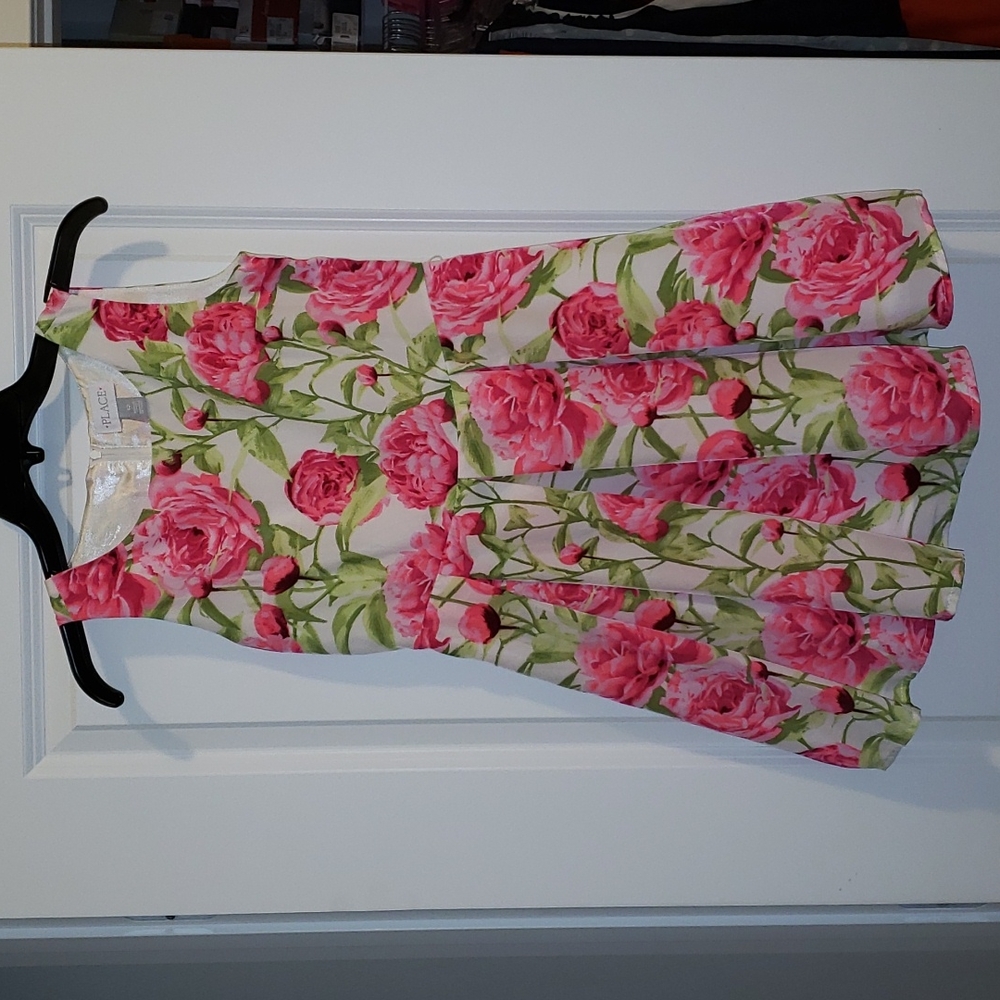 Floral big girl's formal dress